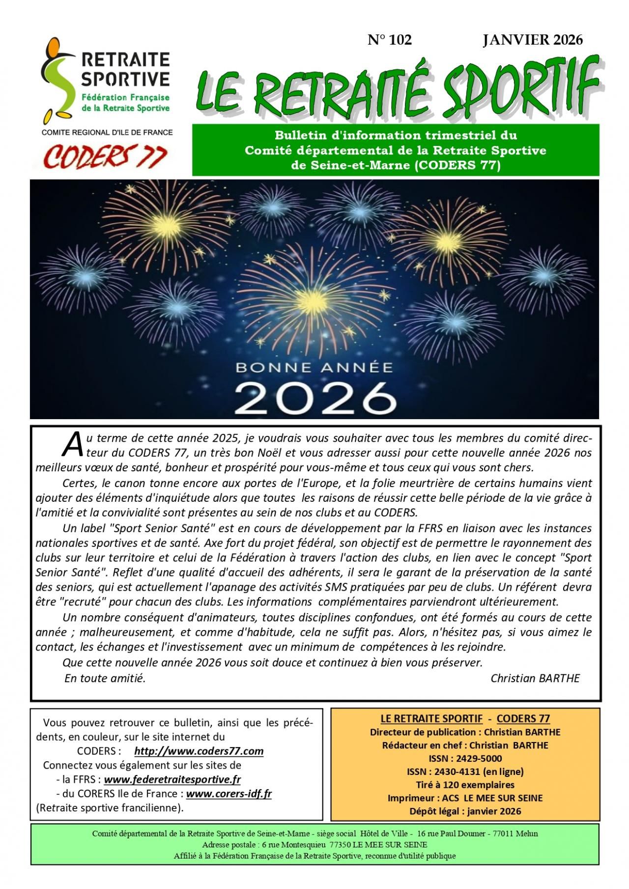 Bulletin d'information du CODERS N°99 Avril 2025